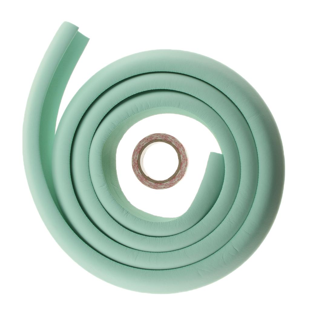 2M L Shape Rubber Strap Edge Guard Baby Safety Corner Protection Green