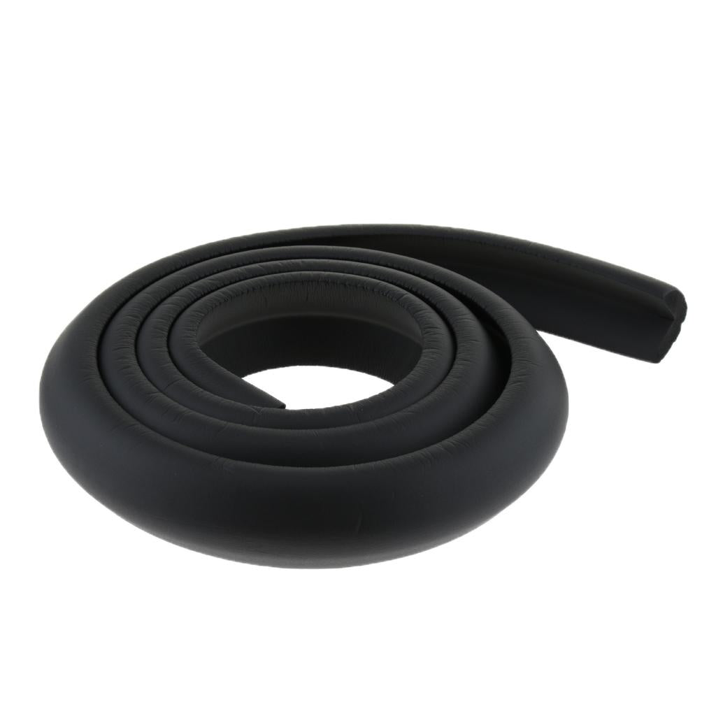 2M L Shape Rubber Strap Edge Guard Baby Safety Corner Protection Black