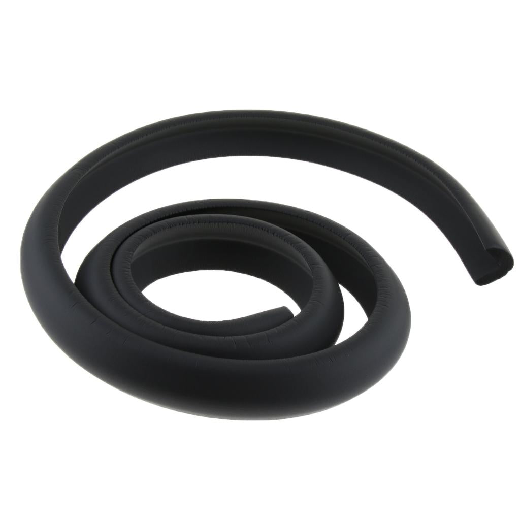 2M L Shape Rubber Strap Edge Guard Baby Safety Corner Protection Black