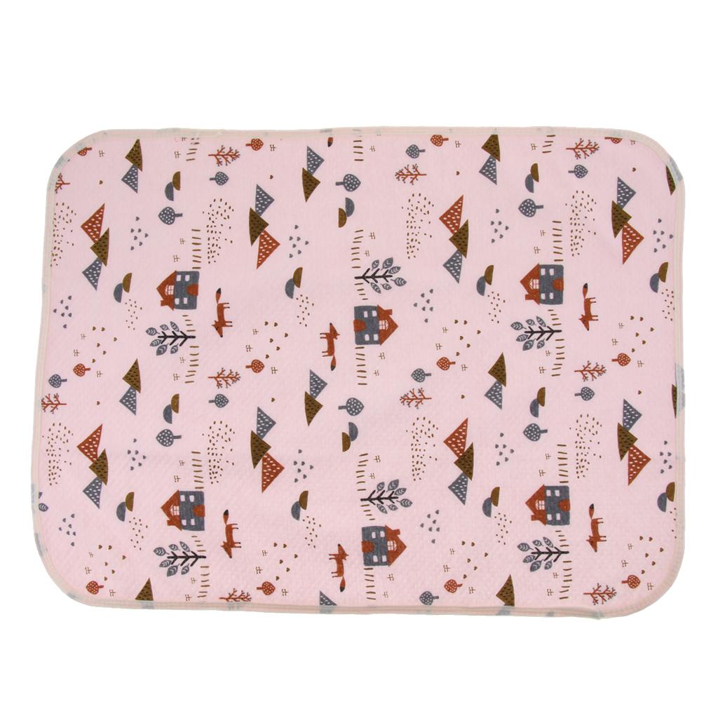 Baby Urine Bed Mat Diaper Travel Home Cover Burp Changing Pads Pink House
