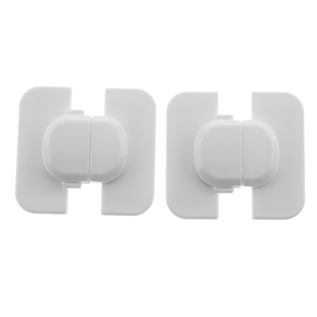 2x Safe Latch For Baby Cabinet Toddler Child Catch Safety Lock Door Fridge