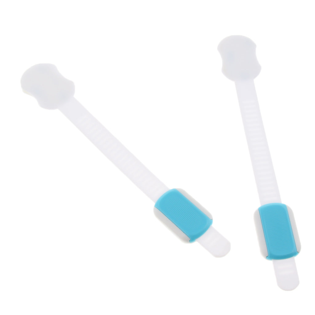 2pcs/Lot Drawer Door Cabinet Cupboard Toilet Safety Locks Blue