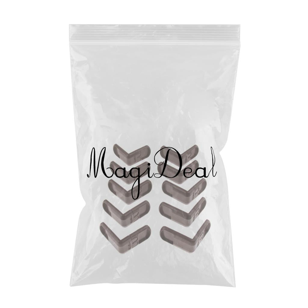Pack of 10 Plastic Baby Proofing Right Angle Safety Lock for Cabinets Brown