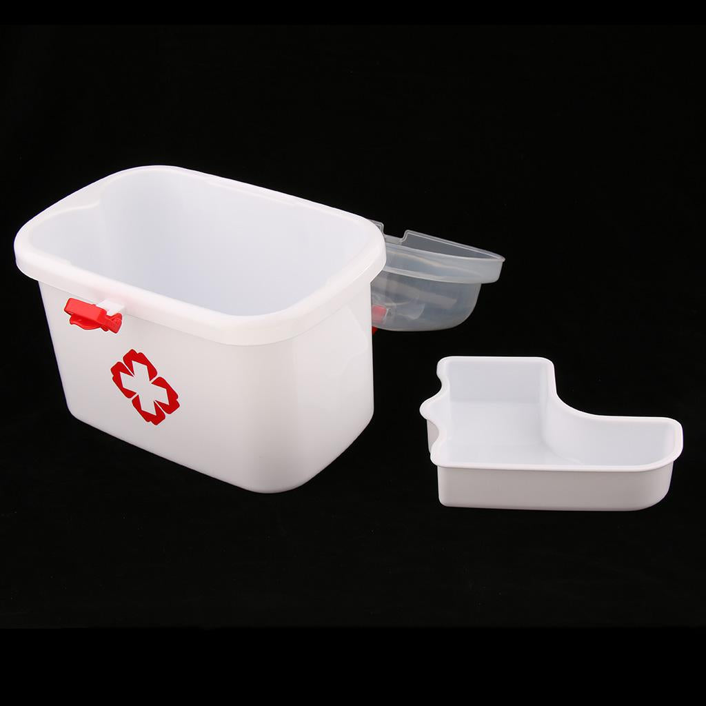 Family Medicine Plastic Box Bin First Aid Storage Handle Case For Baby Kids