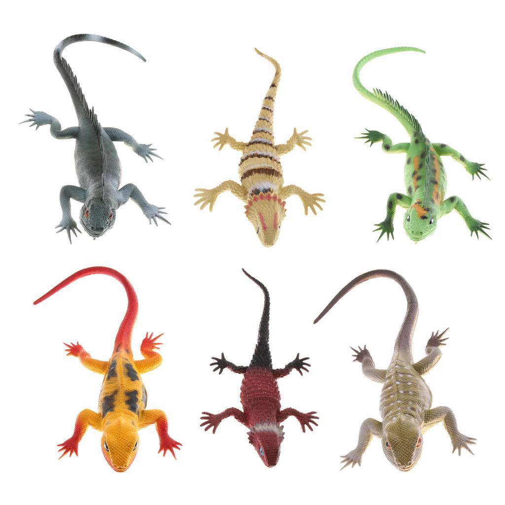 Mini Soft Lizard Model Toy High Simulation Animal Pretended Play Yellow