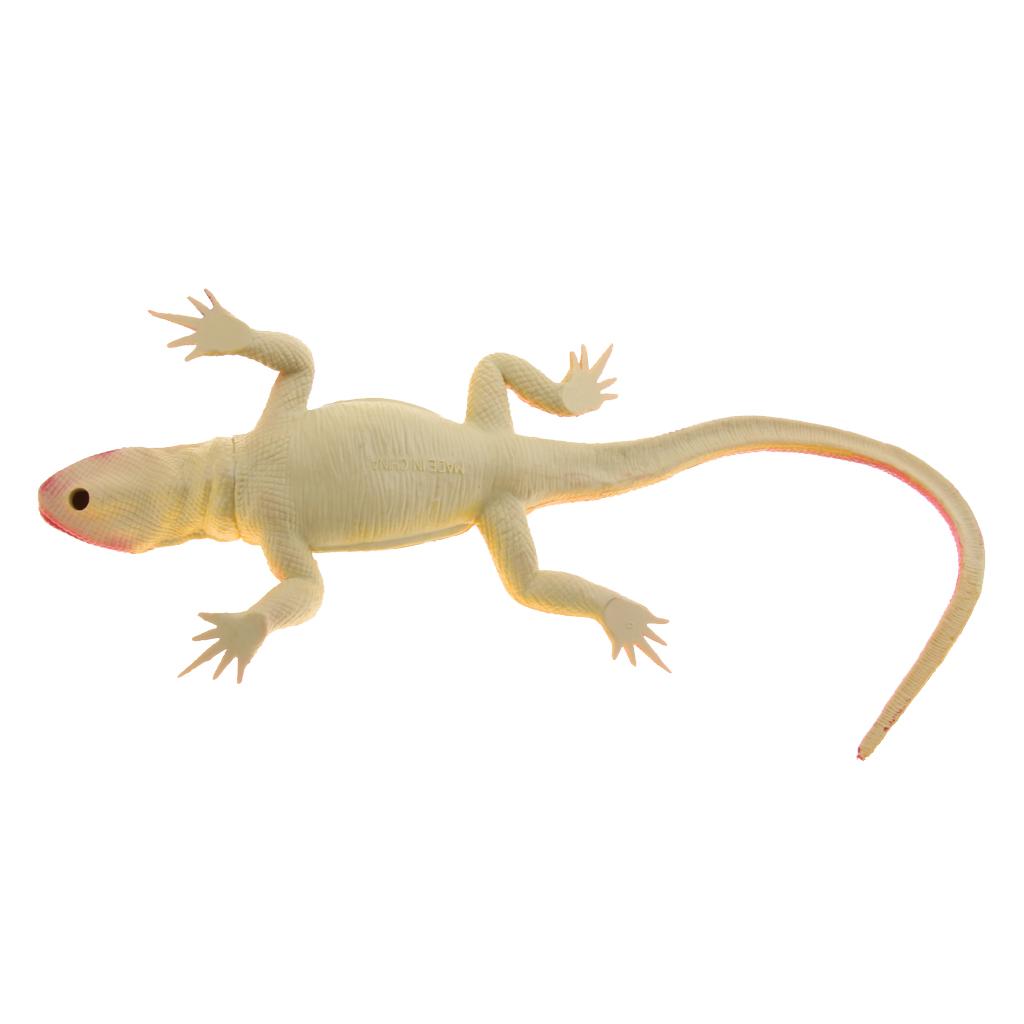 Mini Soft Lizard Model Toy High Simulation Animal Pretended Play Yellow