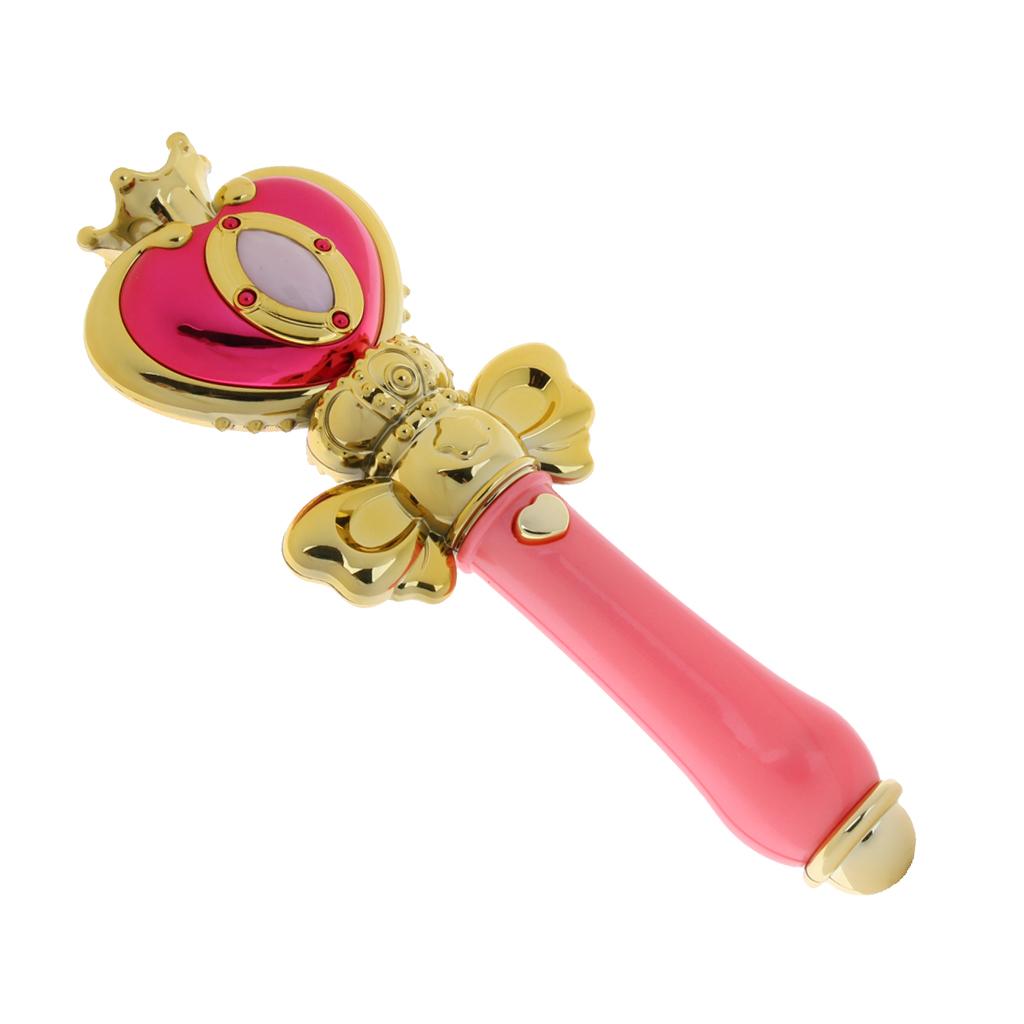 Princess Fairy Wand Magic Wands Flashing Glow Wand with Music Heart Shape
