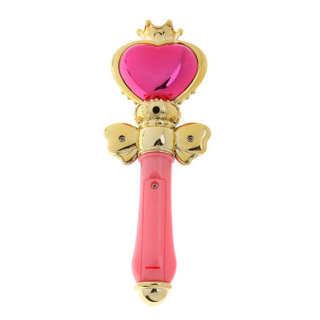 Princess Fairy Wand Magic Wands Flashing Glow Wand with Music Heart Shape