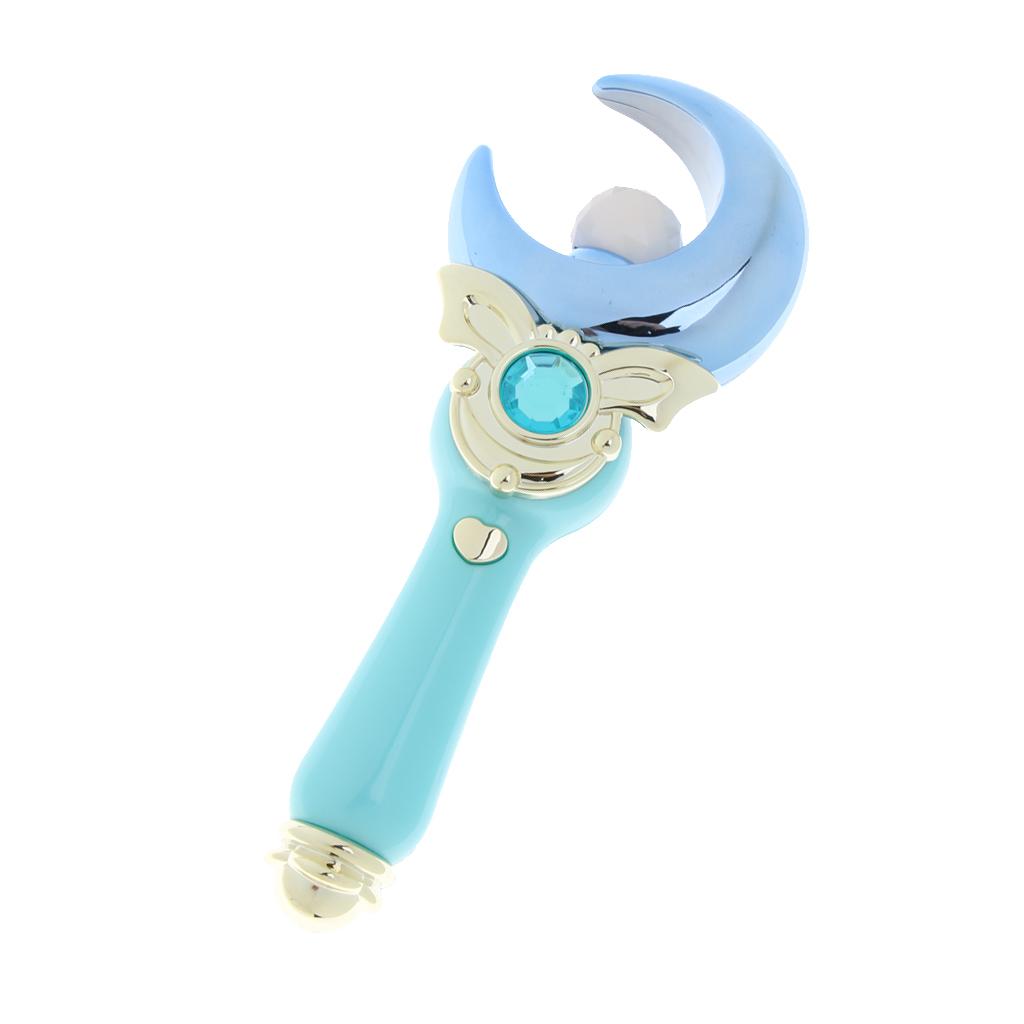 Princess Fairy Wand Magic Wands Flashing Glow Wand with Music Moon Shape
