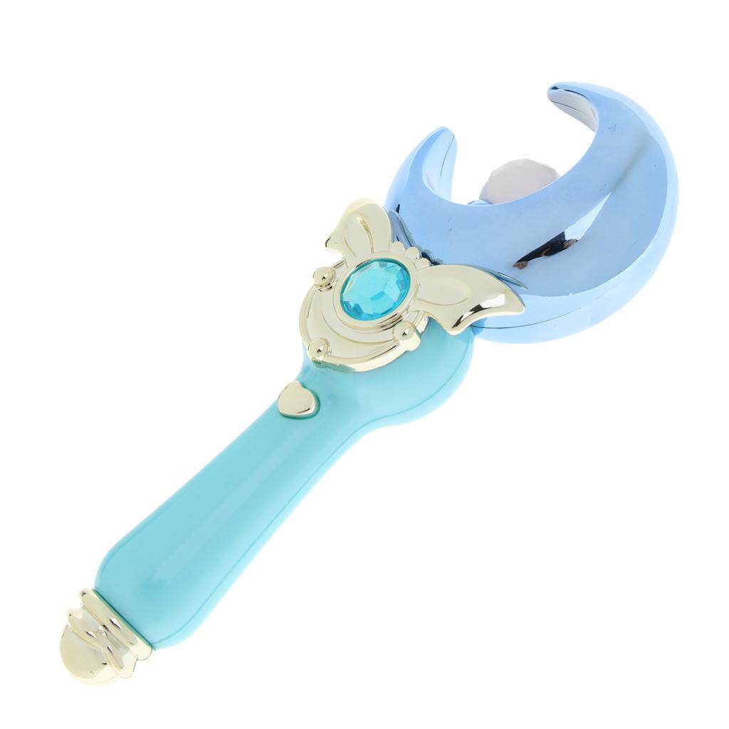 Princess Fairy Wand Magic Wands Flashing Glow Wand with Music Moon Shape