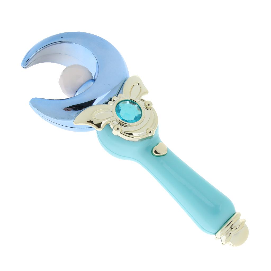 Princess Fairy Wand Magic Wands Flashing Glow Wand with Music Moon Shape