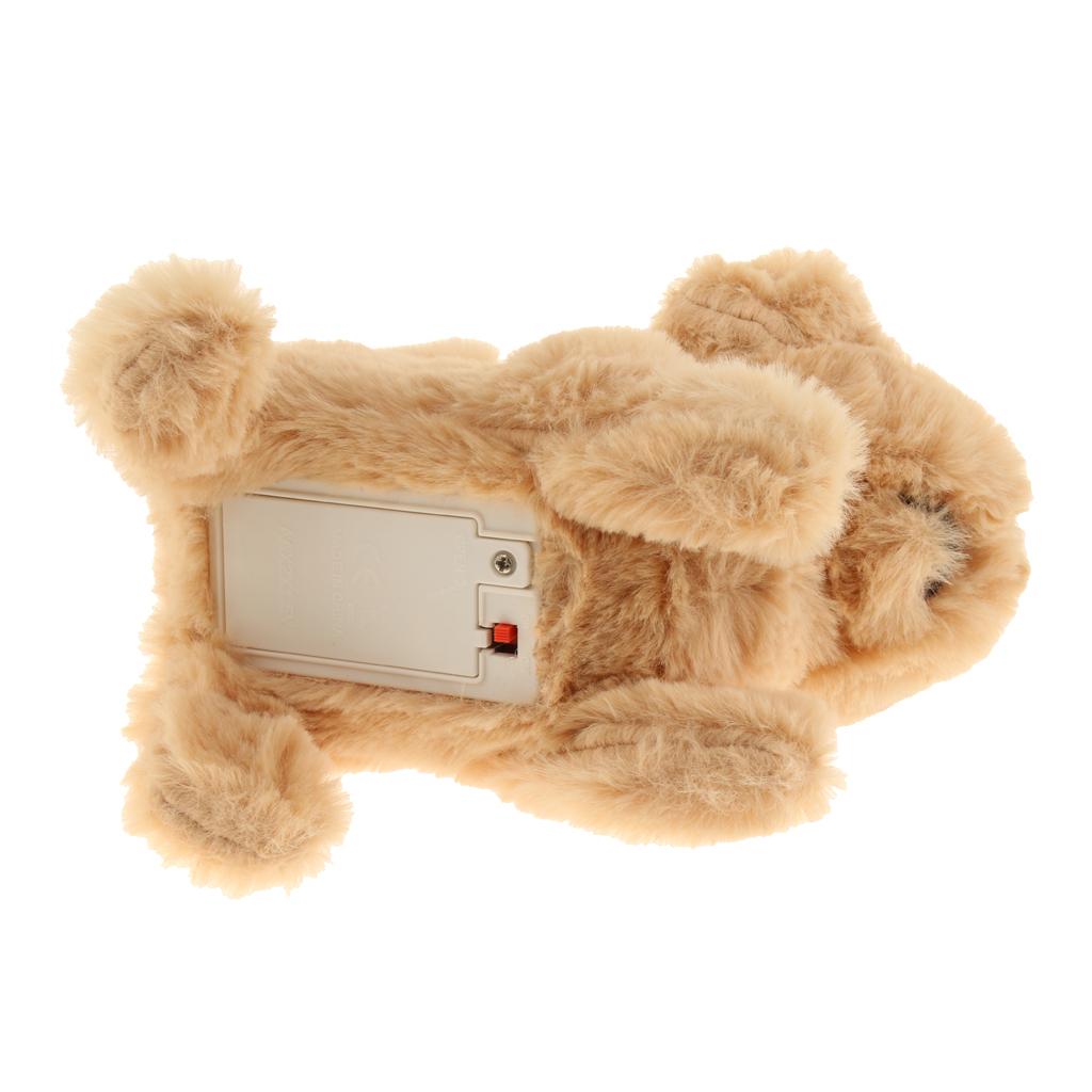 Electronic Plush Dog Robot Toy Walk Bark Wag tail Kids Gift Golden Retriever