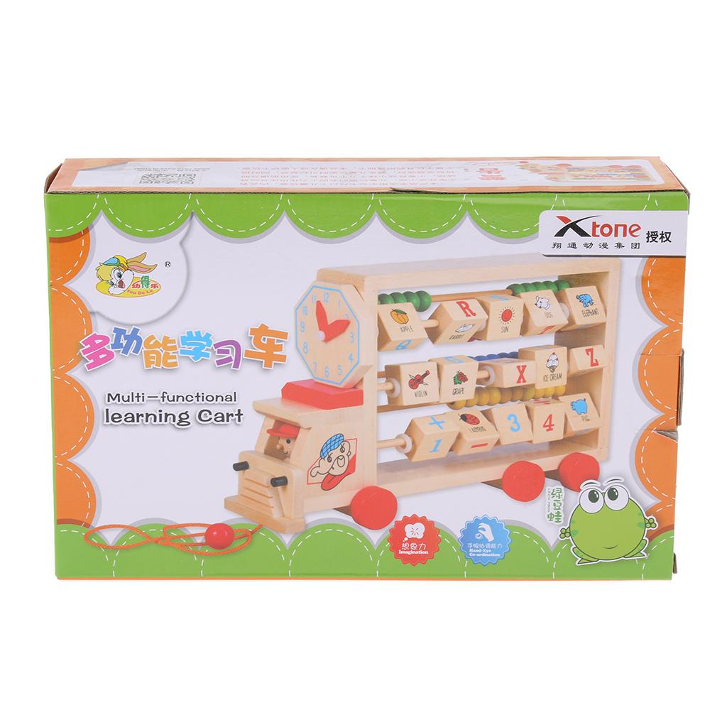 Children Baby Kids Learning Developmental Versatile Flap Abacus Wooden Toy