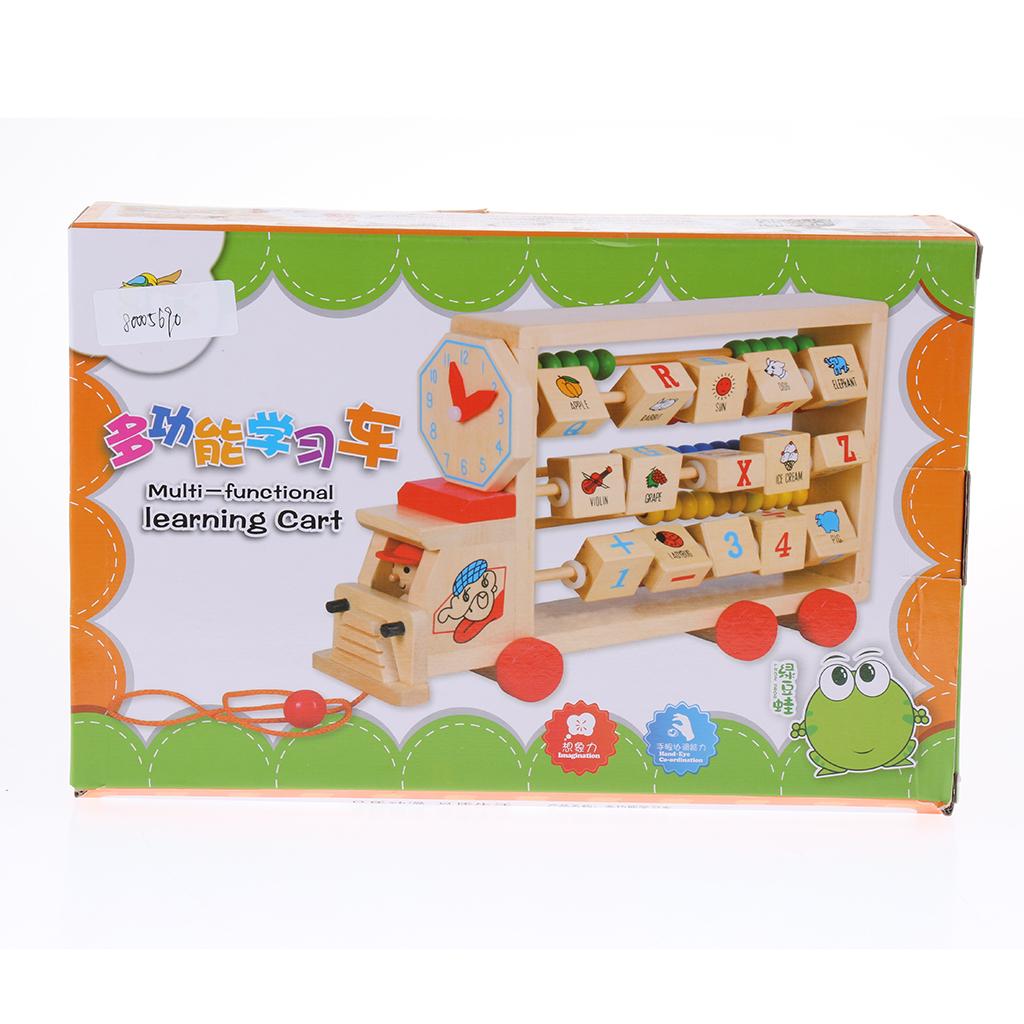 Children Baby Kids Learning Developmental Versatile Flap Abacus Wooden Toy