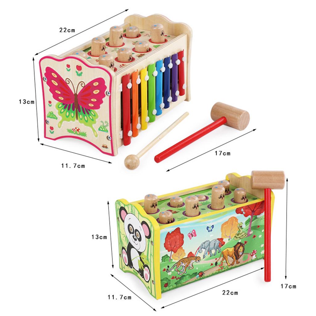 Xylophone Piano Pounding Bench for Kids Butterfly Pattern