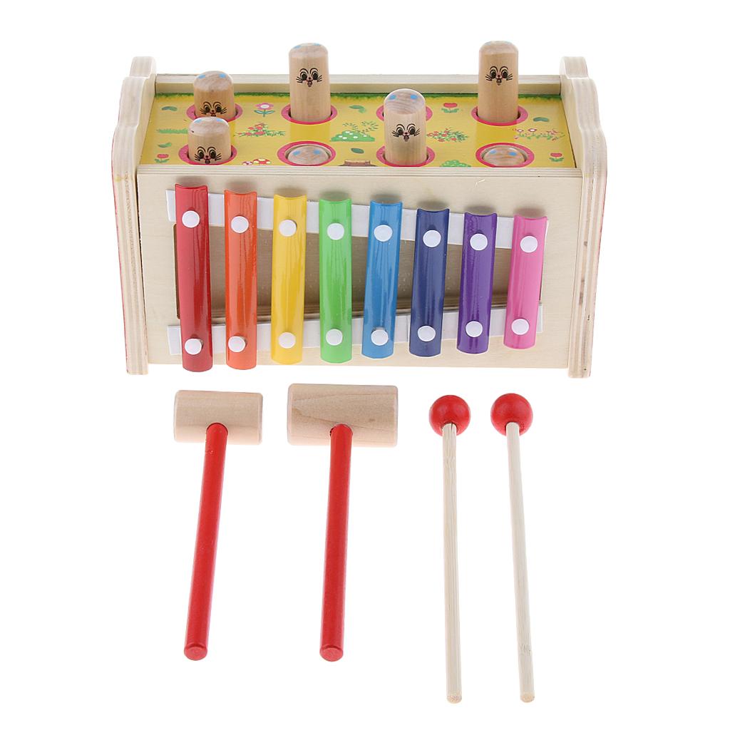 Xylophone Piano Pounding Bench for Kids Butterfly Pattern