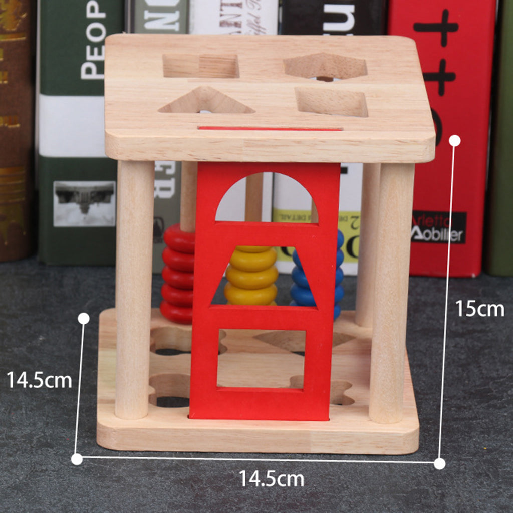 Children Wooden Toy Classic Wood Multi Shape Sorter Block for Kids Gift