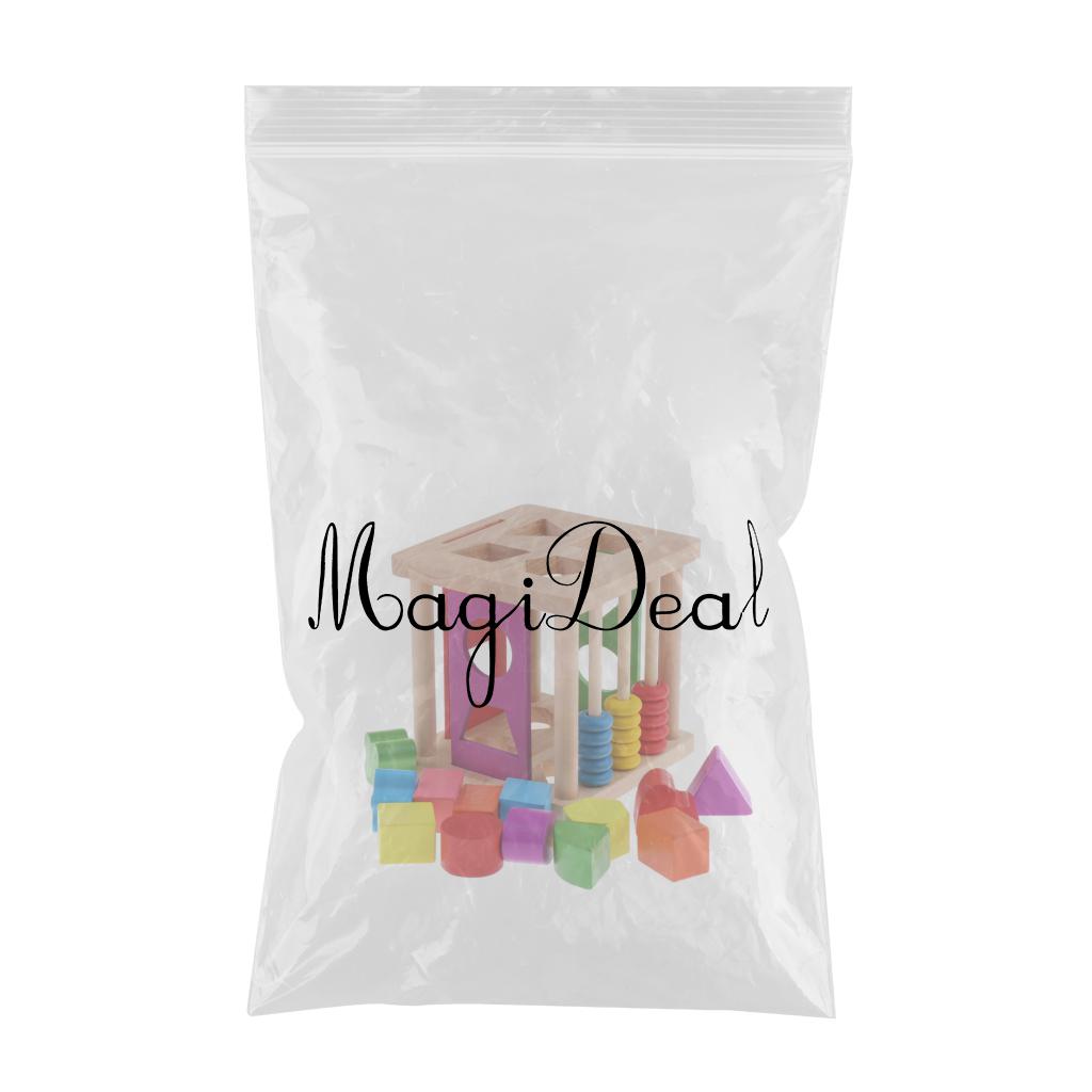 Children Wooden Toy Classic Wood Multi Shape Sorter Block for Kids Gift