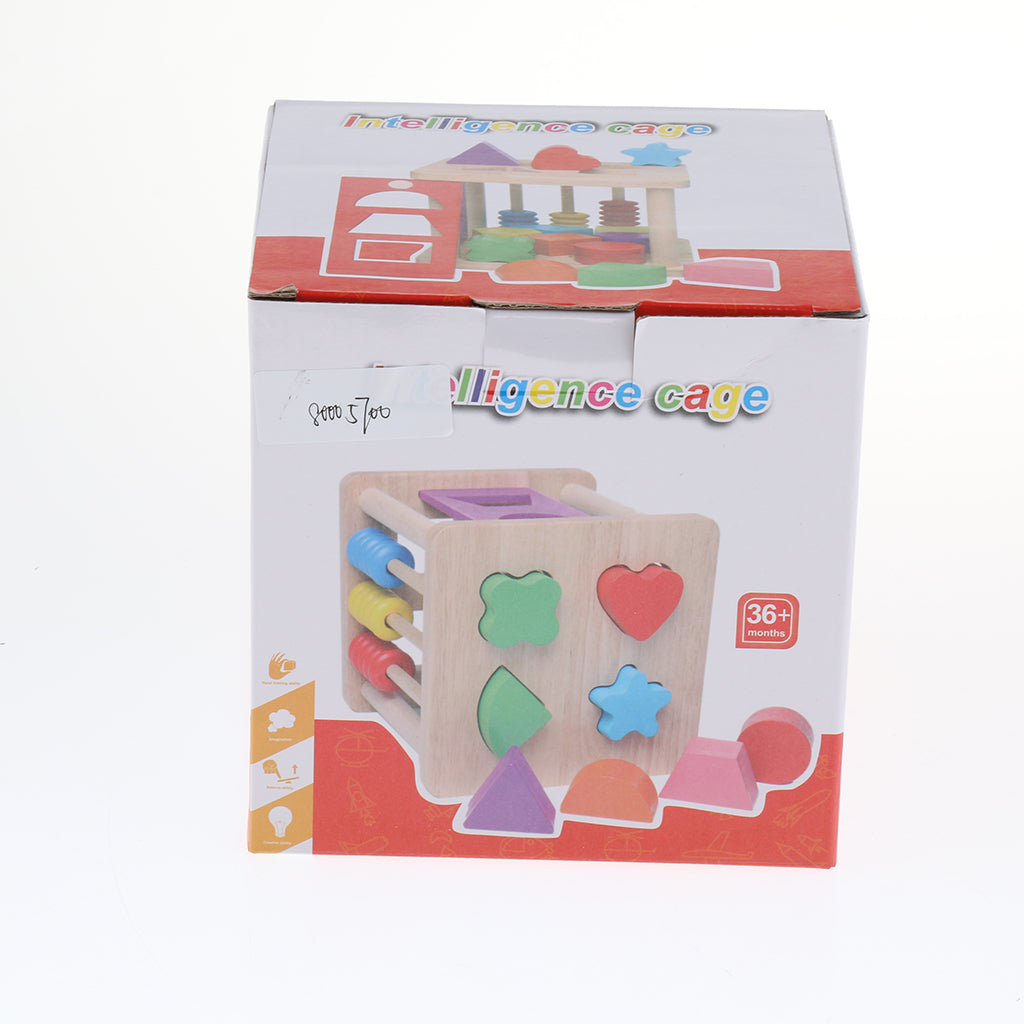 Children Wooden Toy Classic Wood Multi Shape Sorter Block for Kids Gift