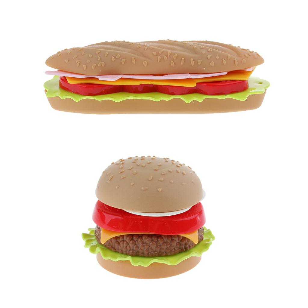 Simulation Kitchen Play Food Snack Role Play Pretend Toy Hamburger