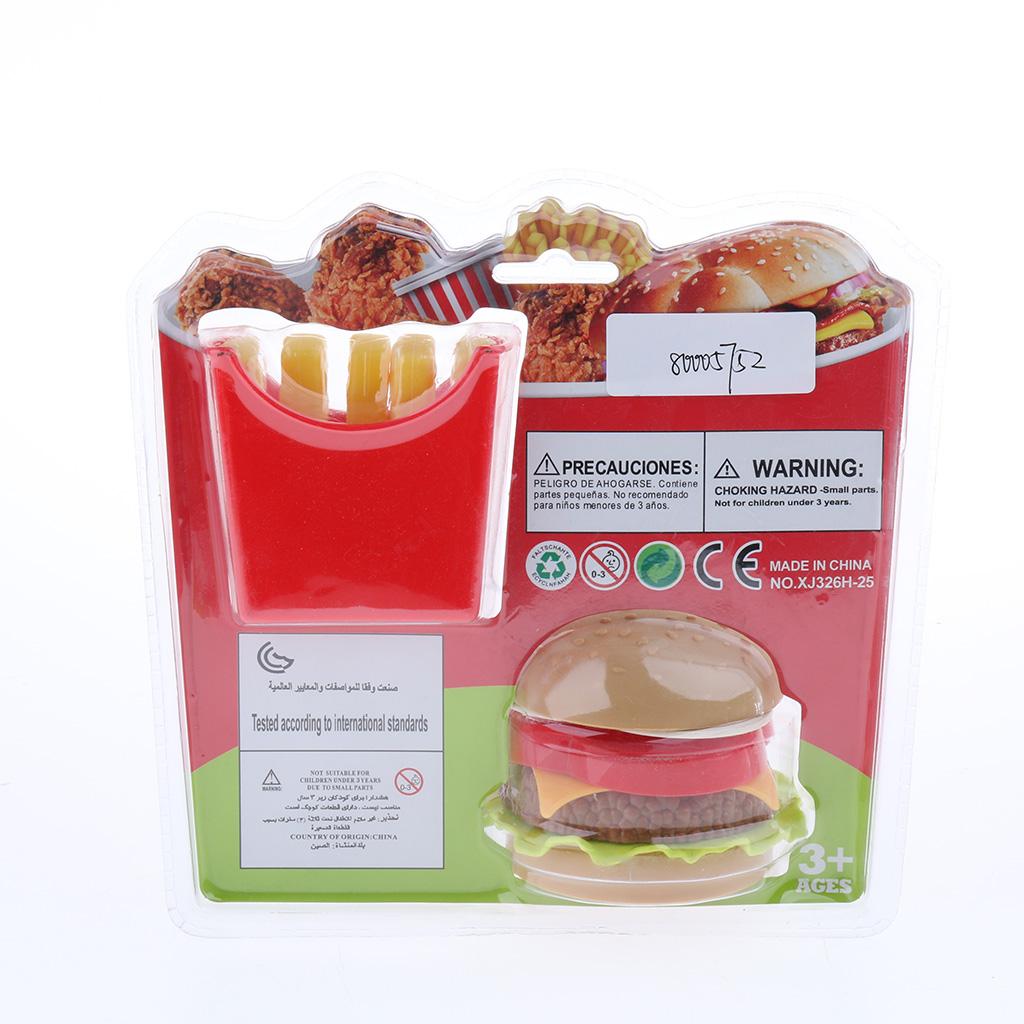 Simulation Kitchen Play Food Snack Role Play Pretend Toy Hamburger Chips