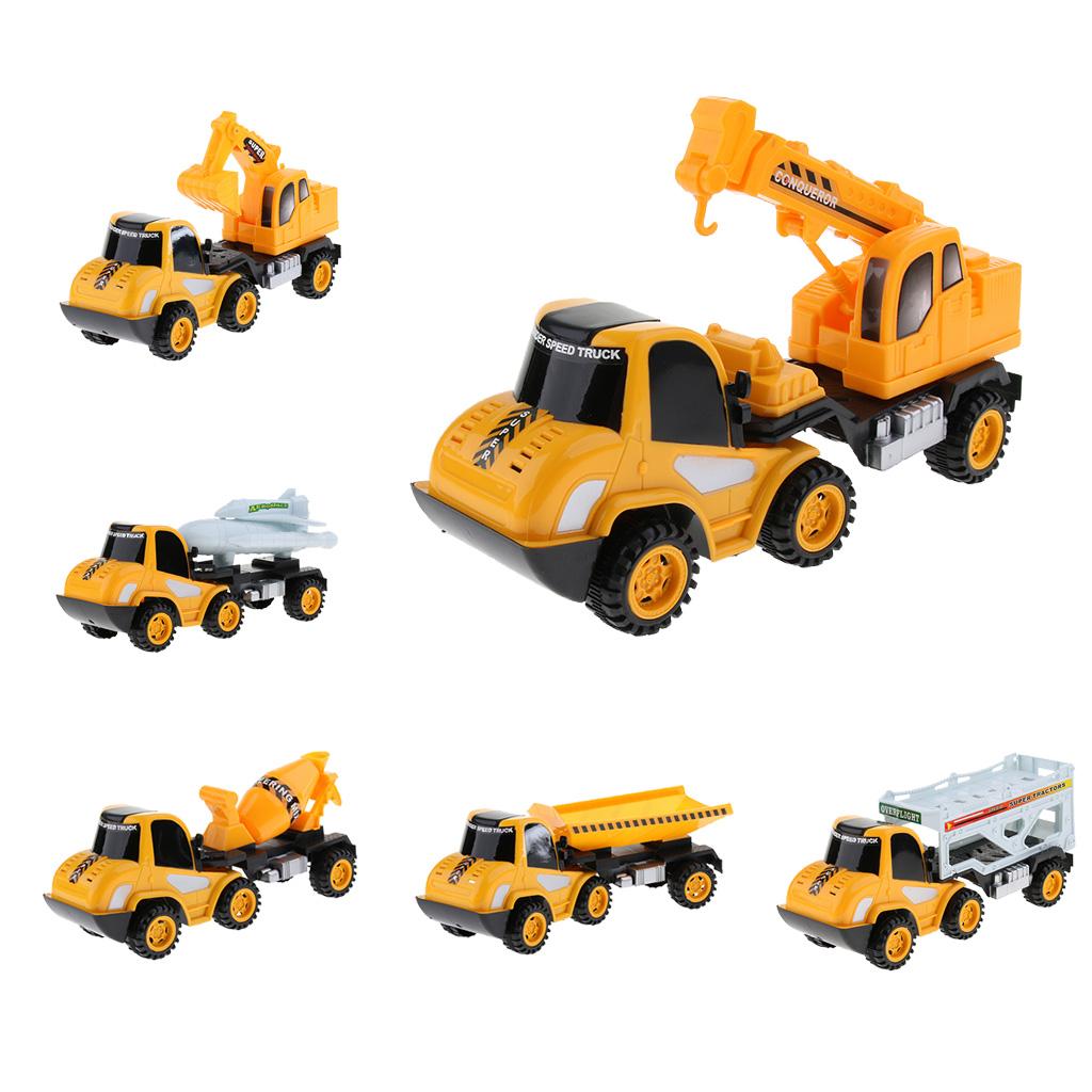 Pull Back Vehicle Construction Truck Model Toy Kids Gift Crane