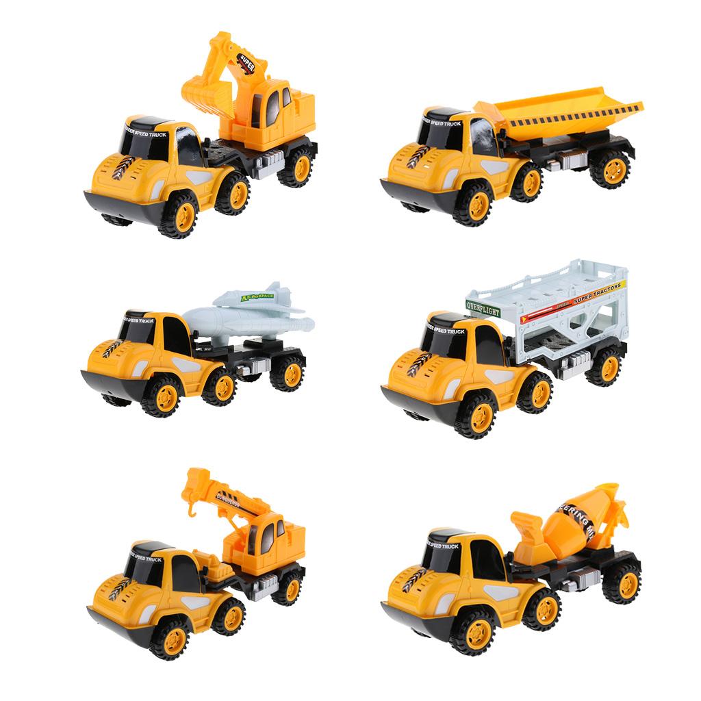 Pull Back Vehicle Construction Truck Model Toy Kids Gift Crane