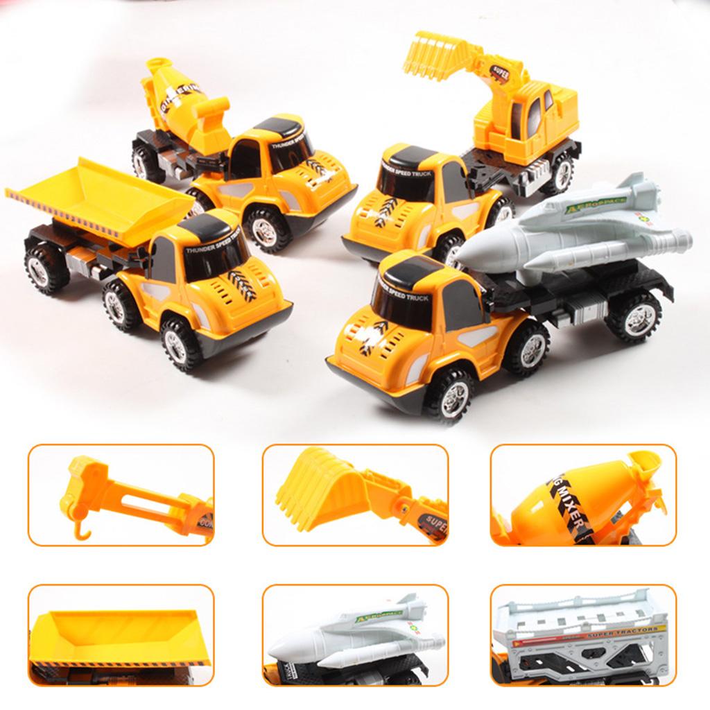 Pull Back Vehicle Construction Truck Model Toy Kids Gift Crane