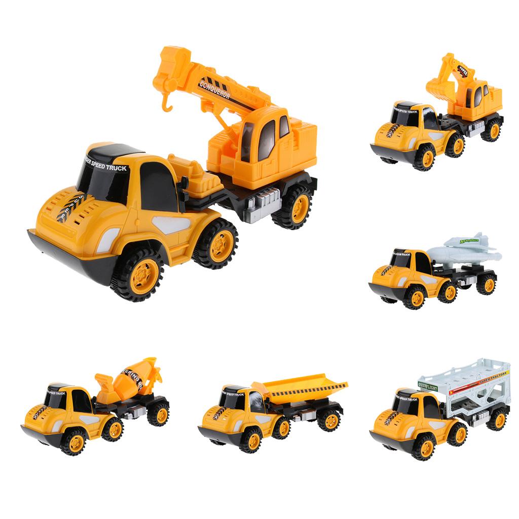 Pull Back Vehicle Construction Truck Model Toy Kids Gift Crane