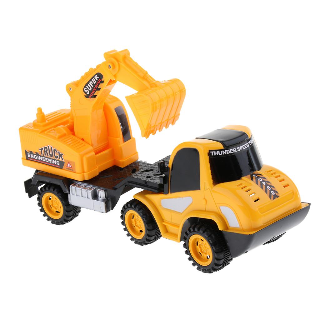 Pull Back Vehicle Construction Truck Model Toy Kids Gift Excavator