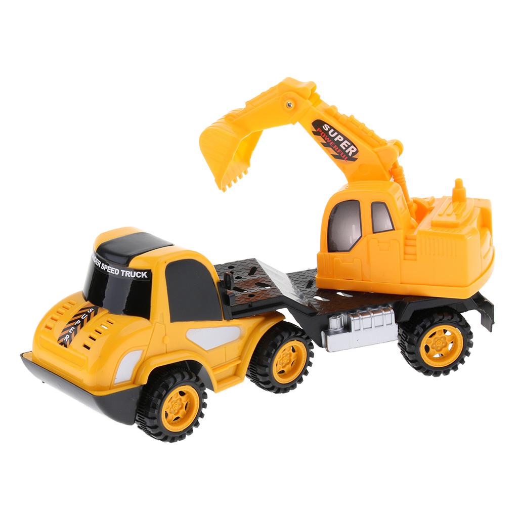Pull Back Vehicle Construction Truck Model Toy Kids Gift Excavator