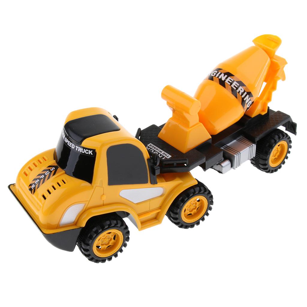 Pull Back Vehicle Construction Truck Model Toy Kids Gift Cement Truck