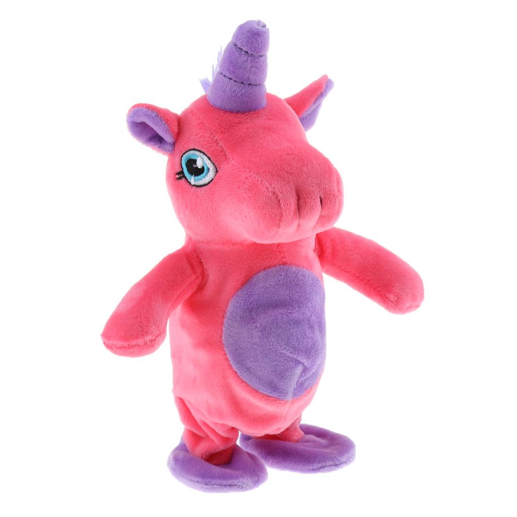 Children Electronic Pet Walking Speaking Unicorn Stuffed Animal Plush Soft Doll Kids Baby Educational Toy Gift –Pink