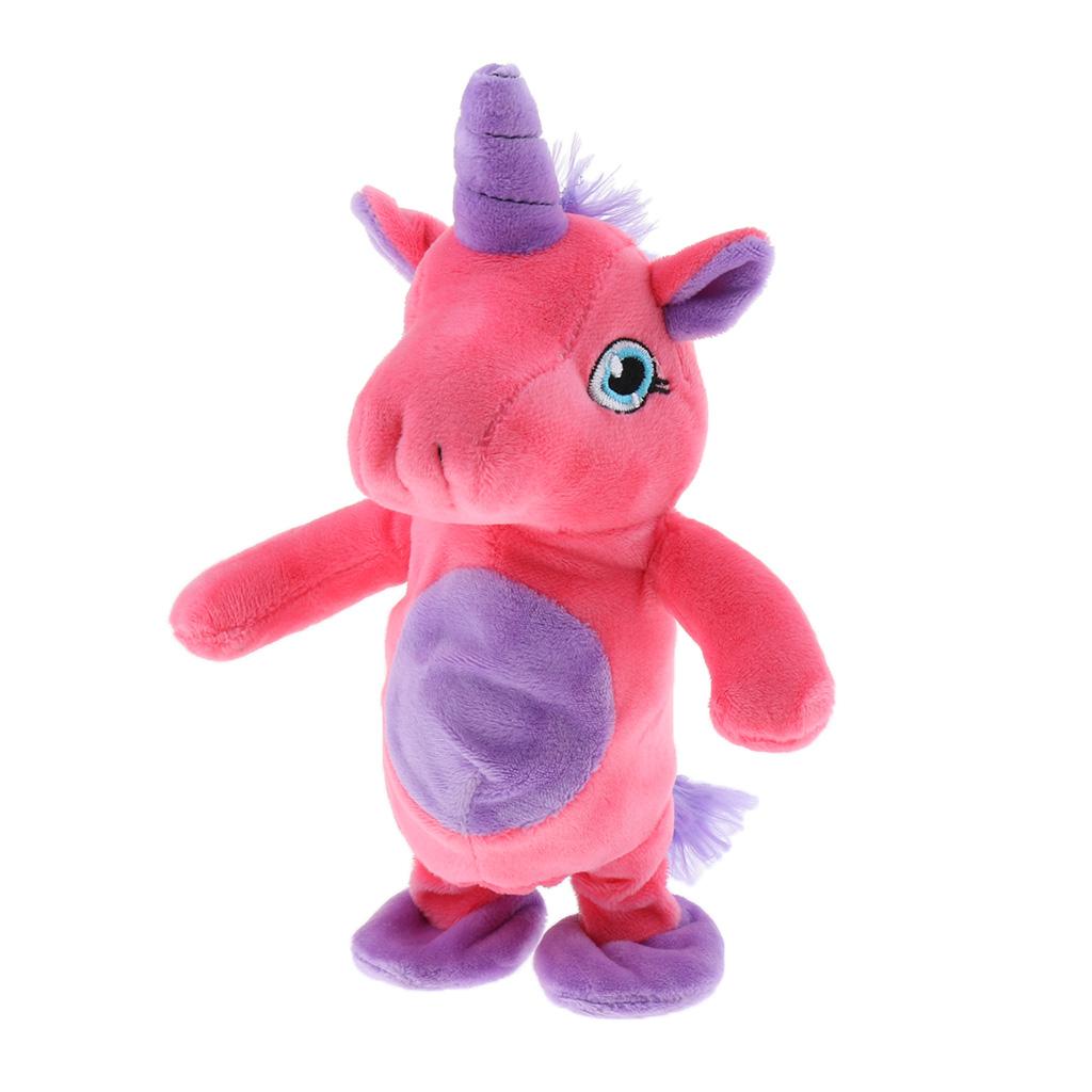 Children Electronic Pet Walking Speaking Unicorn Stuffed Animal Plush Soft Doll Kids Baby Educational Toy Gift –Pink