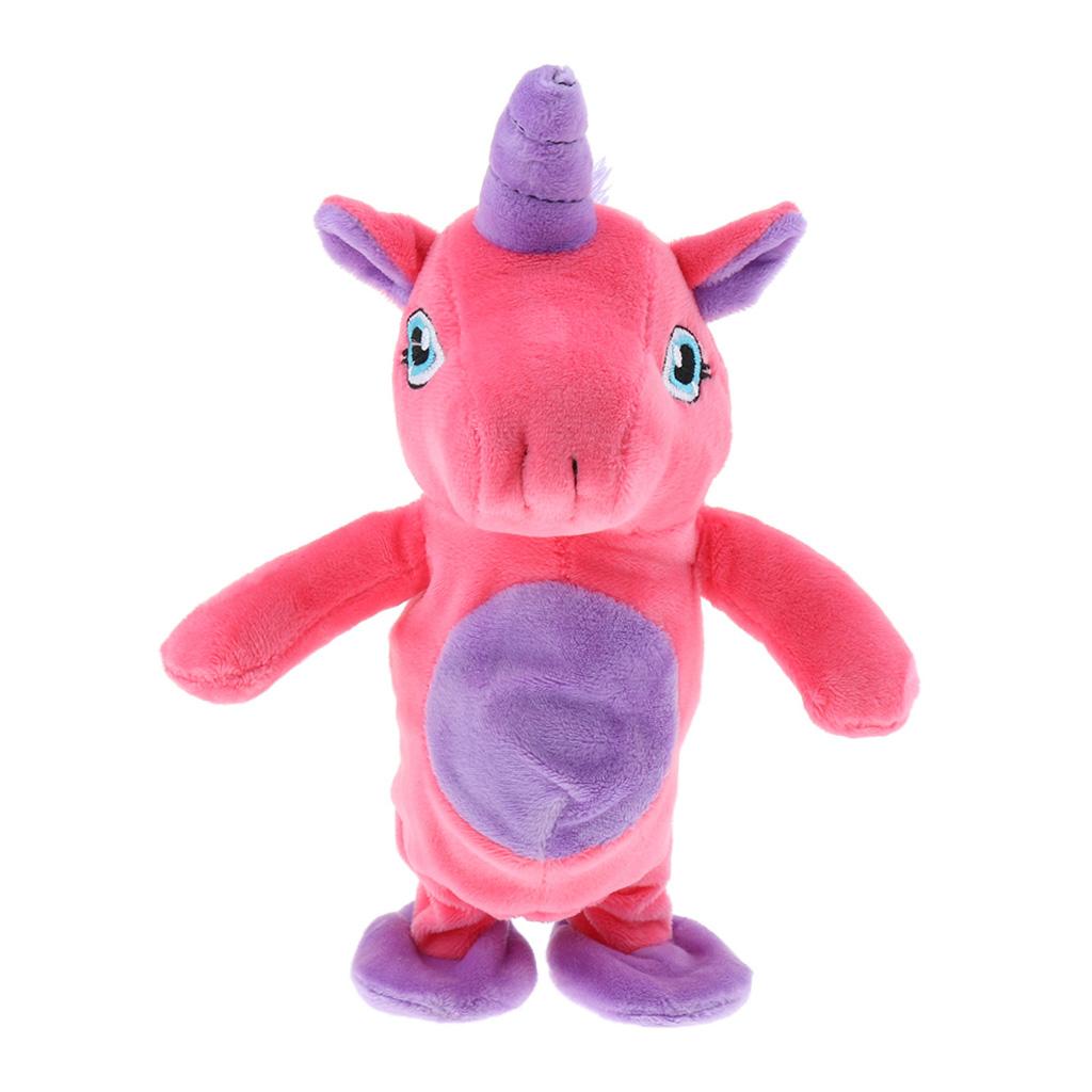 Children Electronic Pet Walking Speaking Unicorn Stuffed Animal Plush Soft Doll Kids Baby Educational Toy Gift –Pink