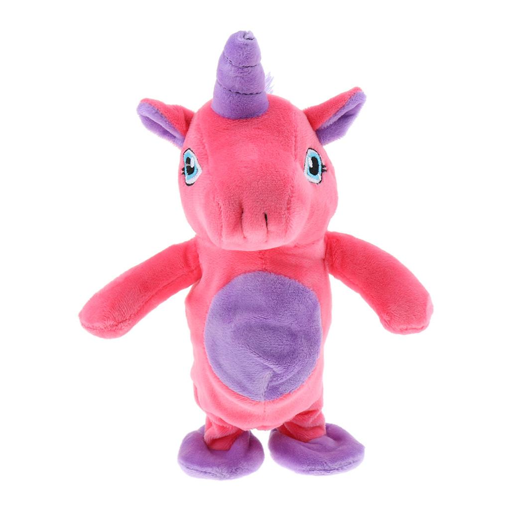 Children Electronic Pet Walking Speaking Unicorn Stuffed Animal Plush Soft Doll Kids Baby Educational Toy Gift –Pink
