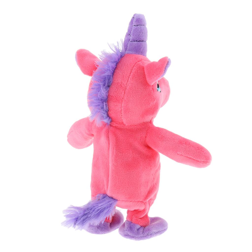 Children Electronic Pet Walking Speaking Unicorn Stuffed Animal Plush Soft Doll Kids Baby Educational Toy Gift –Pink