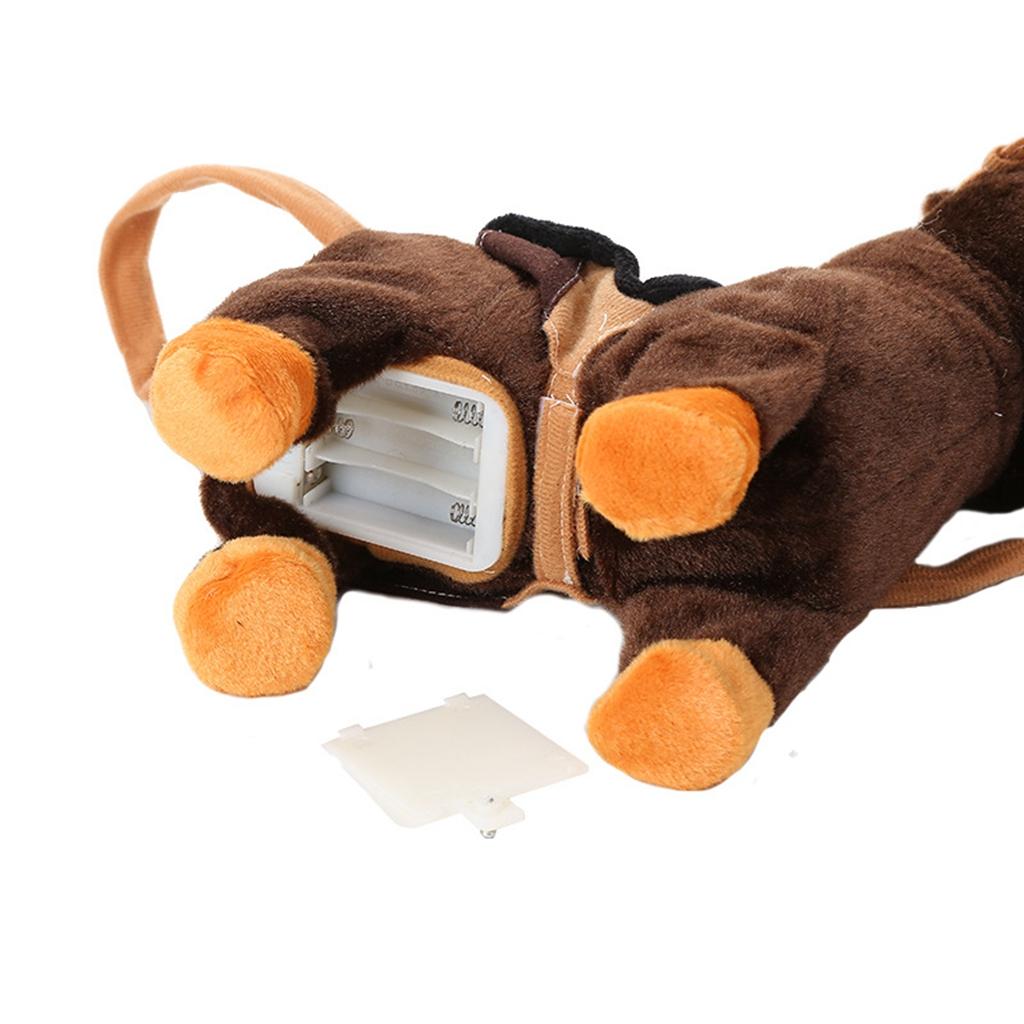 Kids Plush Electronic Pets Leash Remote Control Walking Horse Dark Brown