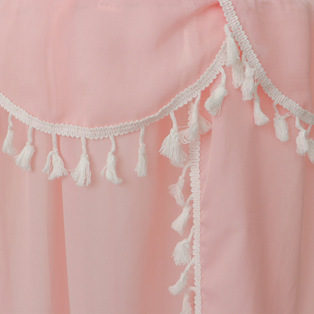 Kids Chiffon Bed Canopy Curtain Mosquito Net Bed Tent Bedroom Decor Pink