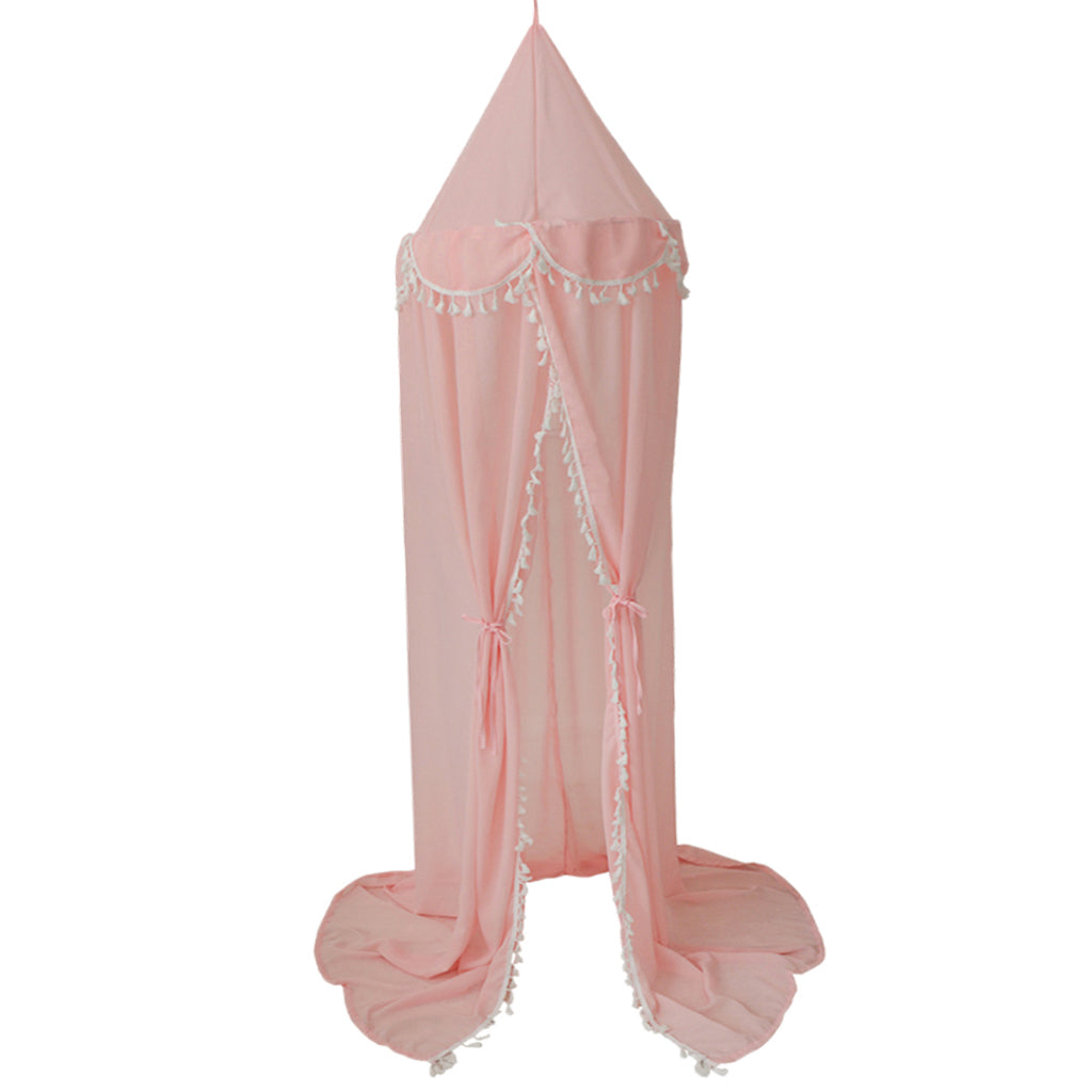 Kids Chiffon Bed Canopy Curtain Mosquito Net Bed Tent Bedroom Decor Pink
