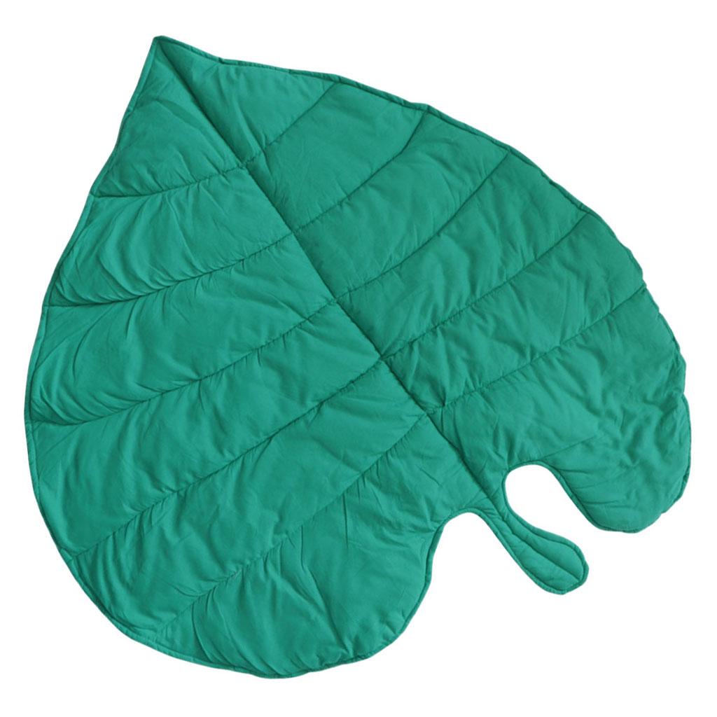 Baby Kids Game Gym Activity Play Mat Crawling Blanket Leaf Floor Rug Green