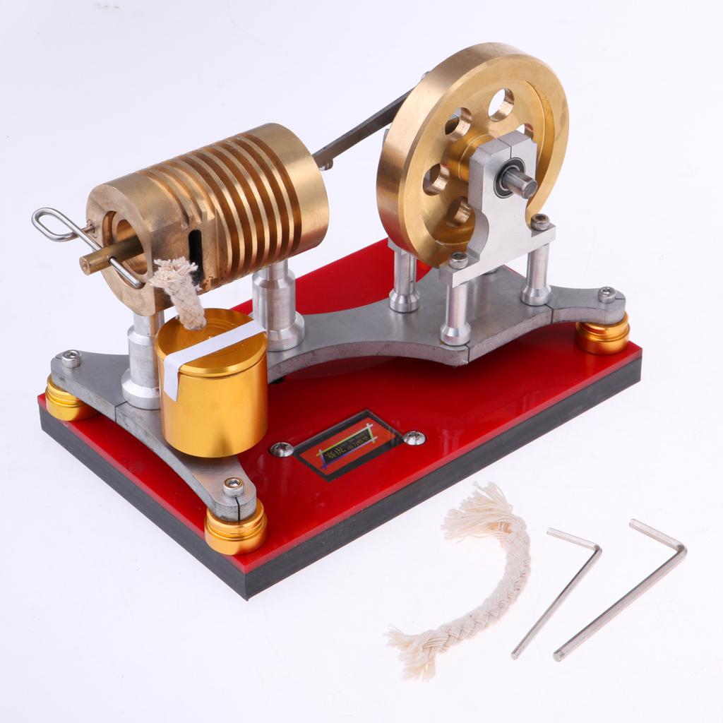 300-500RPM Flame Licker Eater Flywheel Stirling Engine Motor Generator Science Kits
