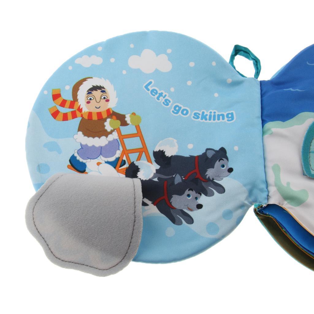 Non-Toxic Soft Cloth Book Crinkle Friction w/ rustling Sound Baby Toy Let Go