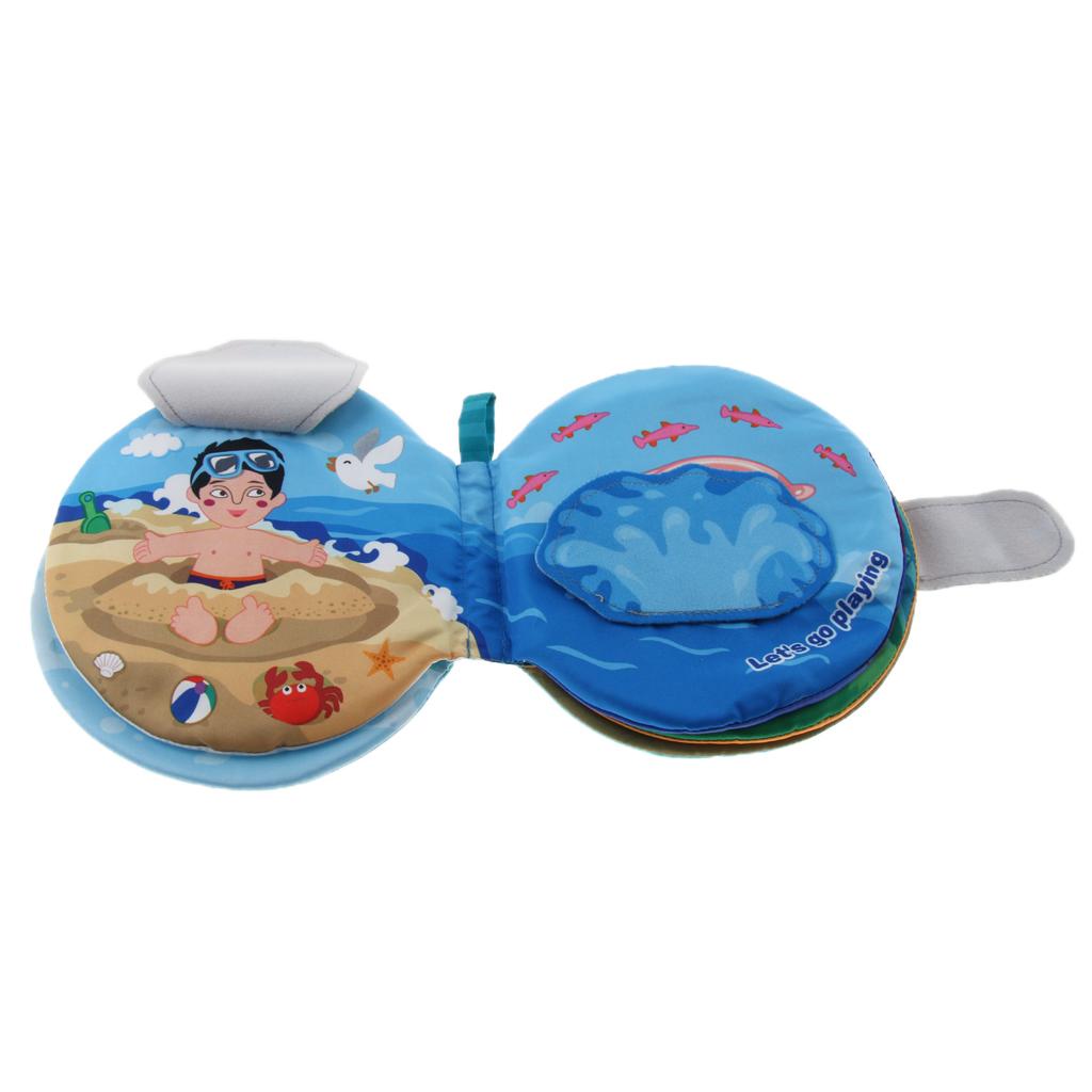 Non-Toxic Soft Cloth Book Crinkle Friction w/ rustling Sound Baby Toy Let Go