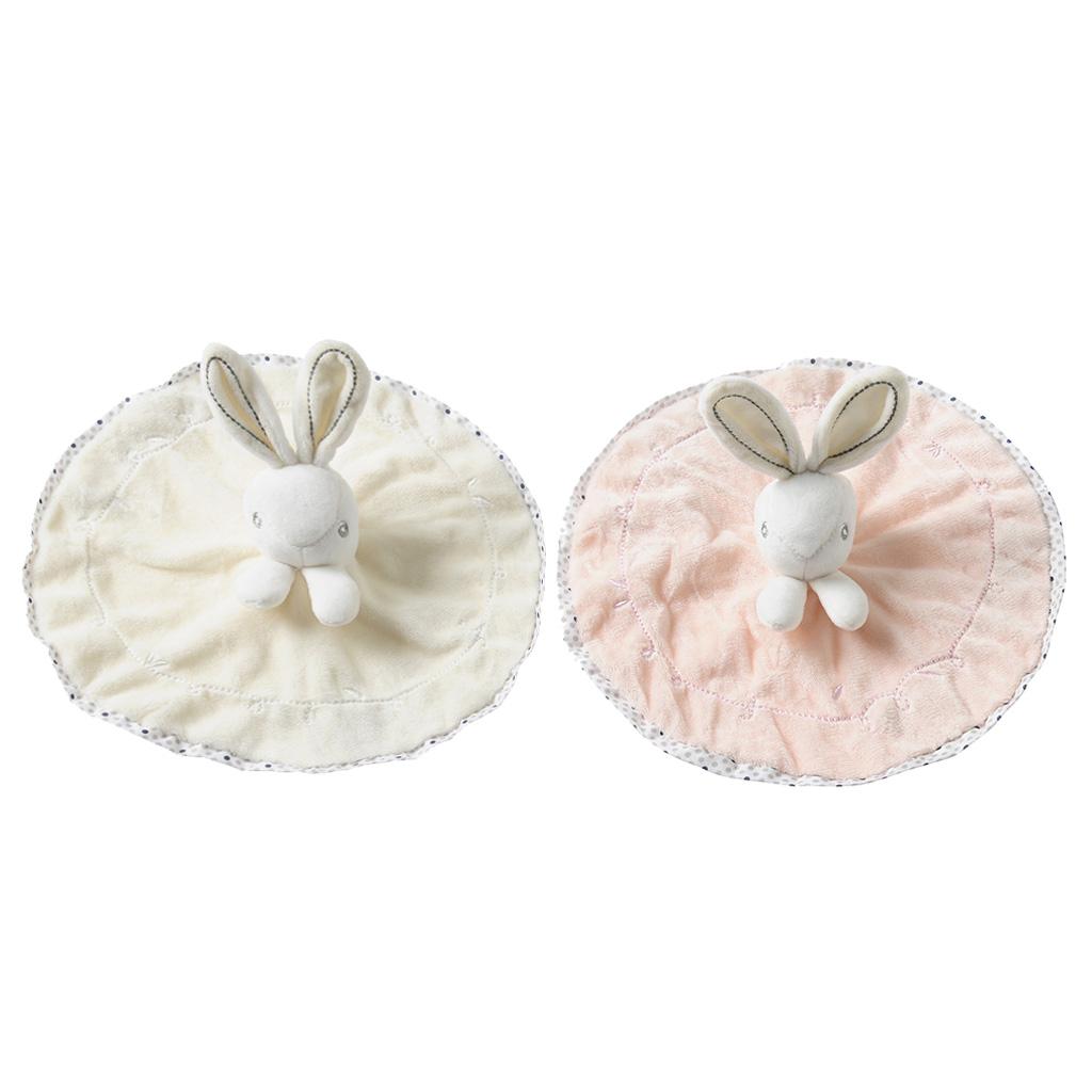 Baby Bunny Security Blanket Plush Comforter Sleep Stuffed Toy Pink
