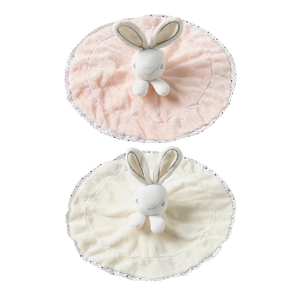 Baby Bunny Security Blanket Plush Comforter Sleep Stuffed Toy Pink