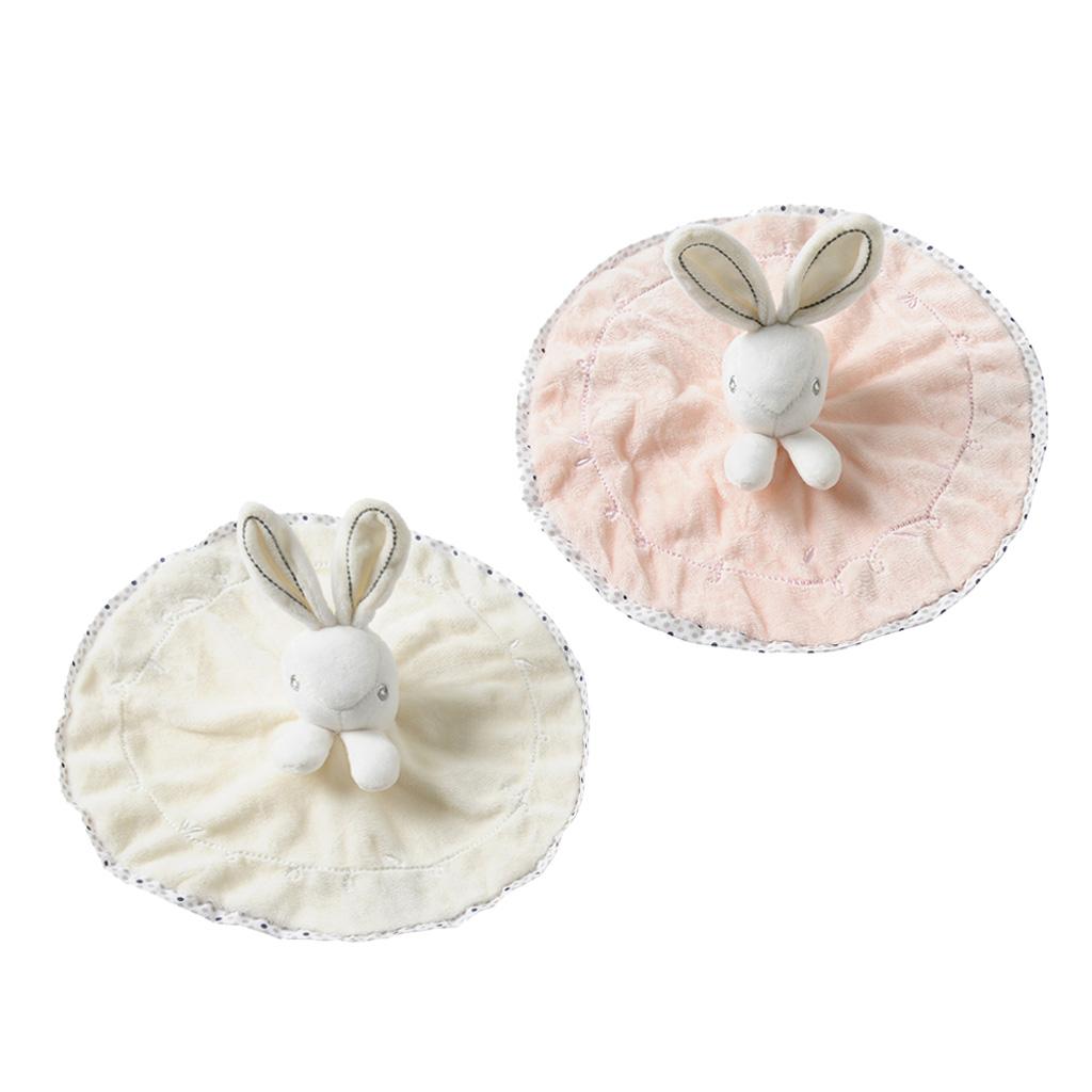 Baby Bunny Security Blanket Plush Comforter Sleep Stuffed Toy Pink