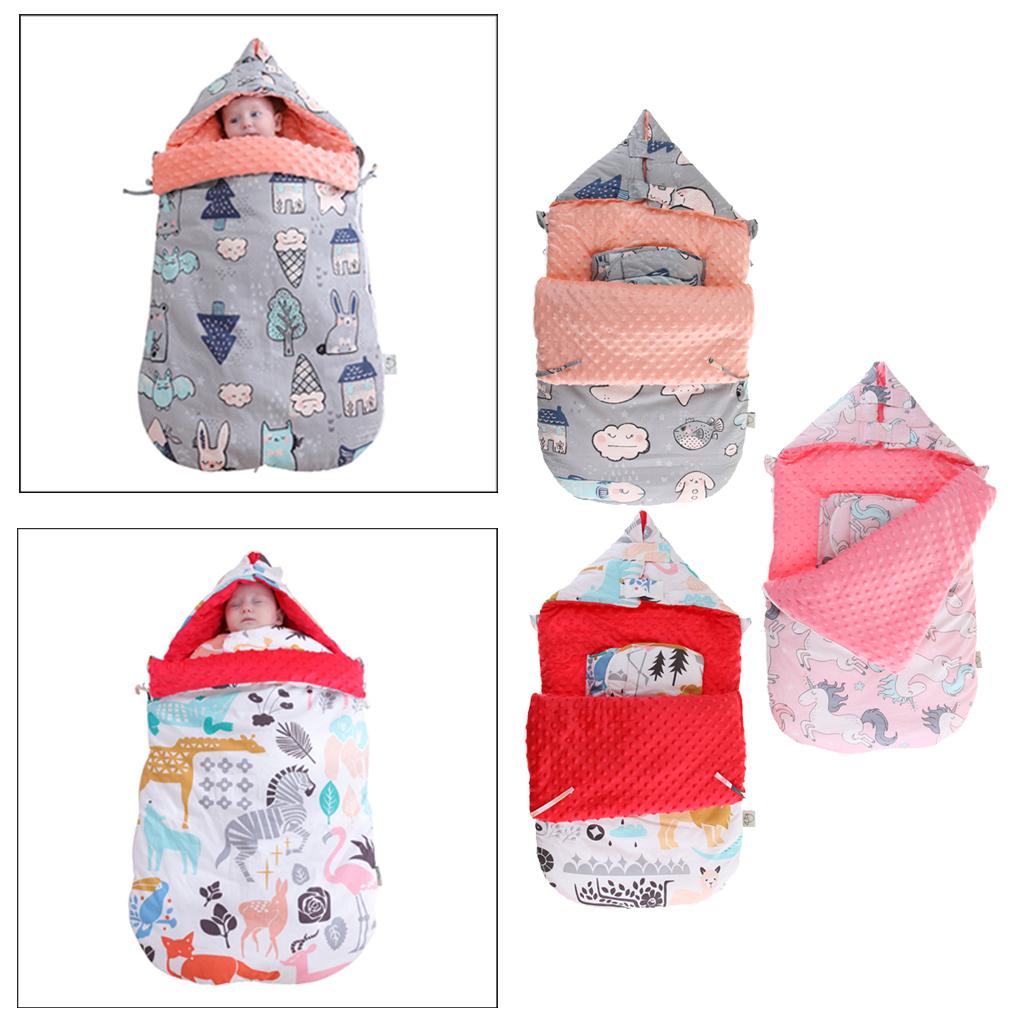 Baby Infant Newborn Cartoon Sleeping Bag Warm Swaddle Blanket Animal World