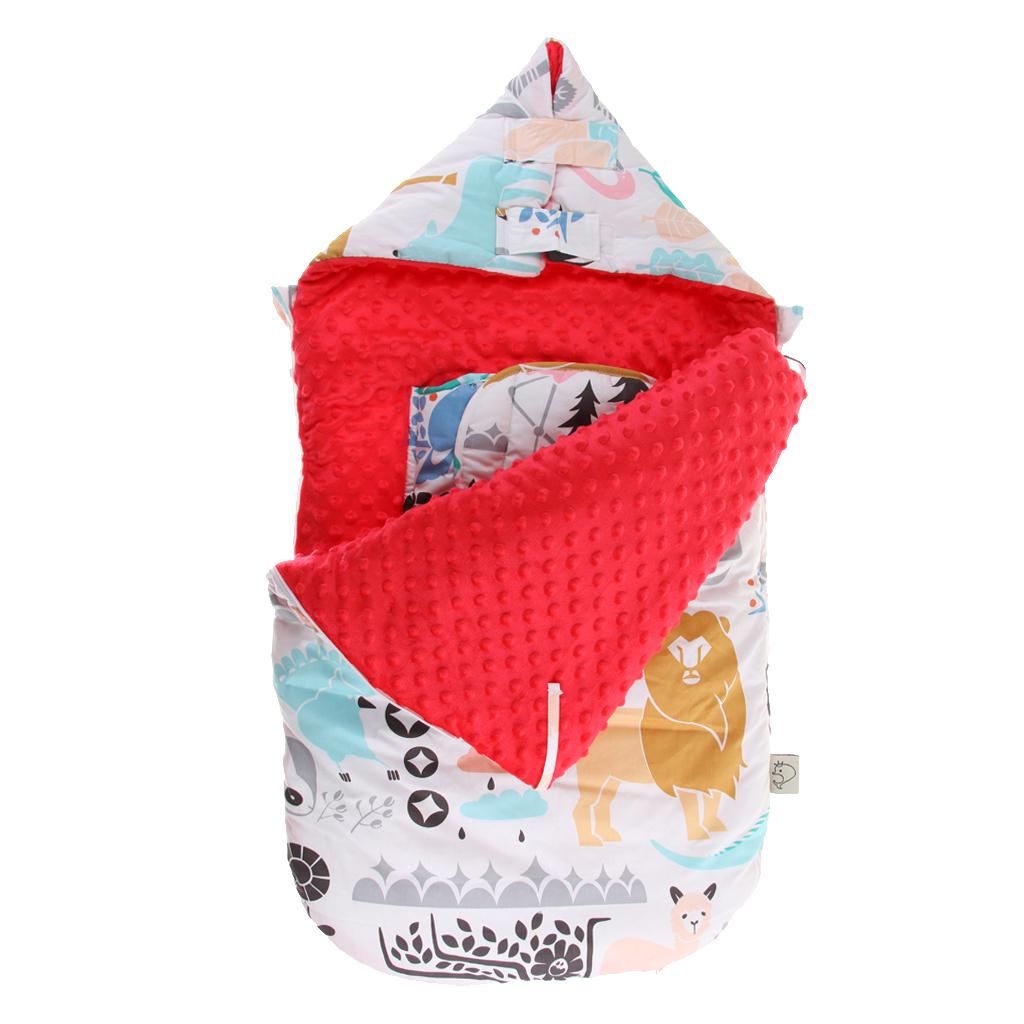 Baby Infant Newborn Cartoon Sleeping Bag Warm Swaddle Blanket Animal World