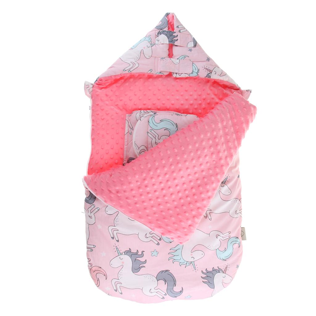 Baby Infant Newborn Cartoon Sleeping Bag Warm Swaddle Blanket Pink Unicorn